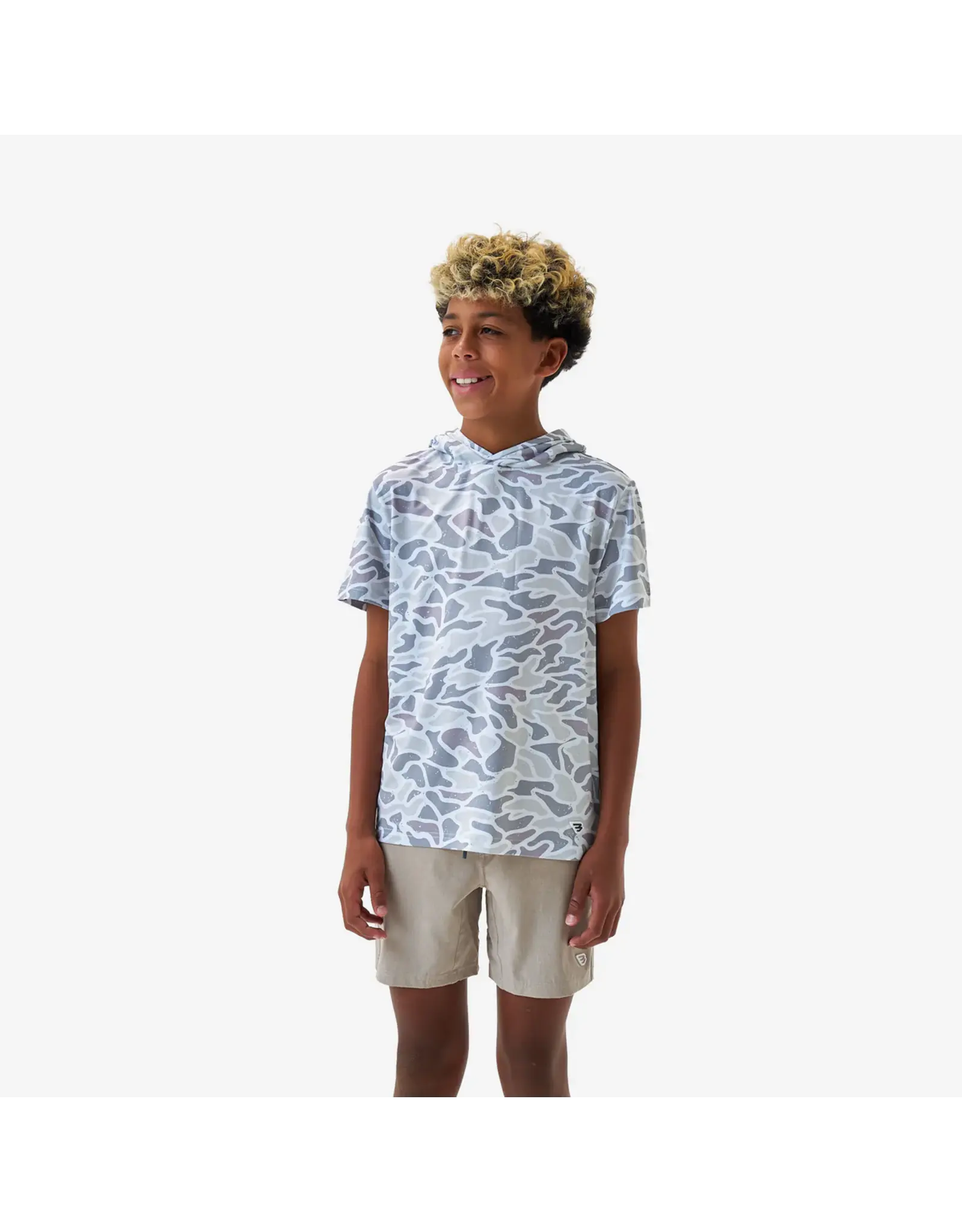 Burlebo Burlebo Youth Short Sleeve Performance Hoodie - Navy