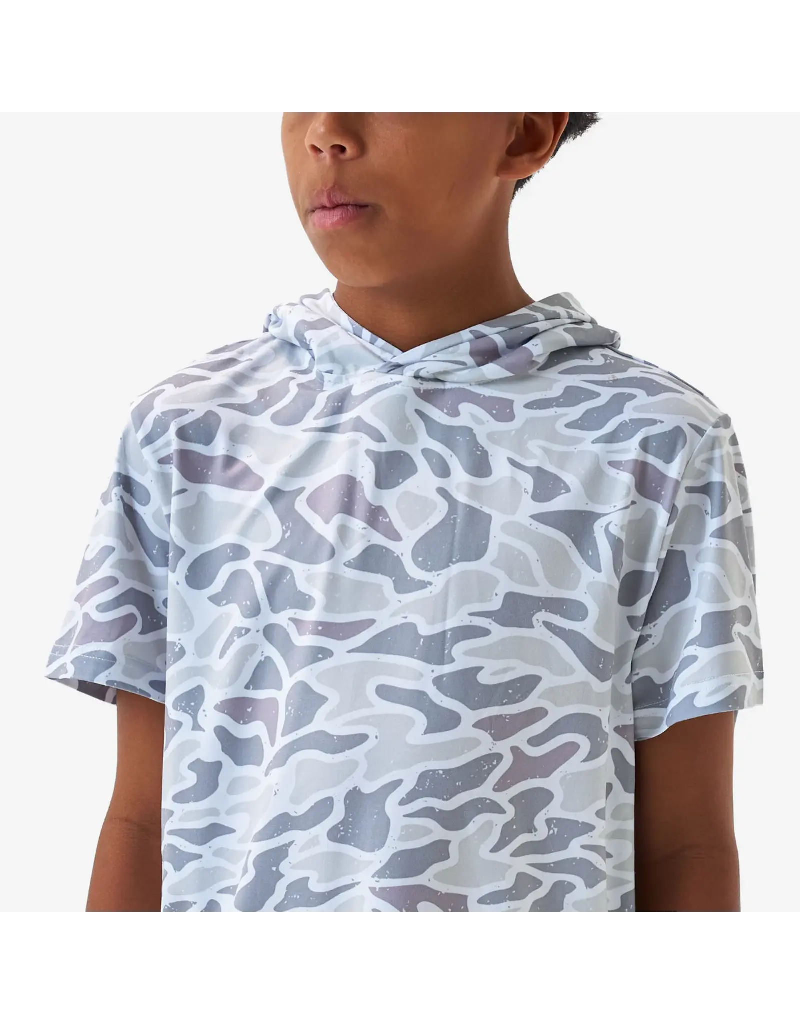 Burlebo Burlebo Youth Short Sleeve Performance Hoodie - Navy