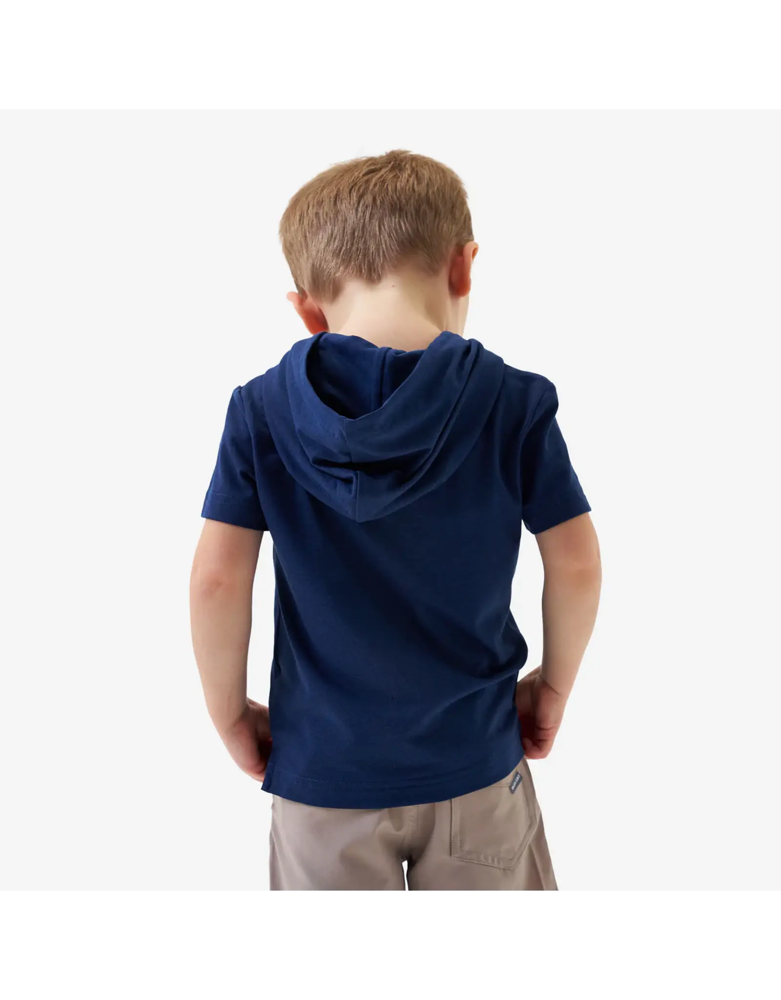 Burlebo Burlebo Youth Short Sleeve Performance Hoodie - Navy