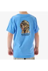 Burlebo Burlebo Youth Short Sleeve Tee - Mallard Camo Dog - Periwinkle Blue