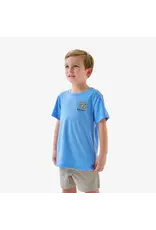 Burlebo Burlebo Youth Short Sleeve Tee - Mallard Camo Dog - Periwinkle Blue