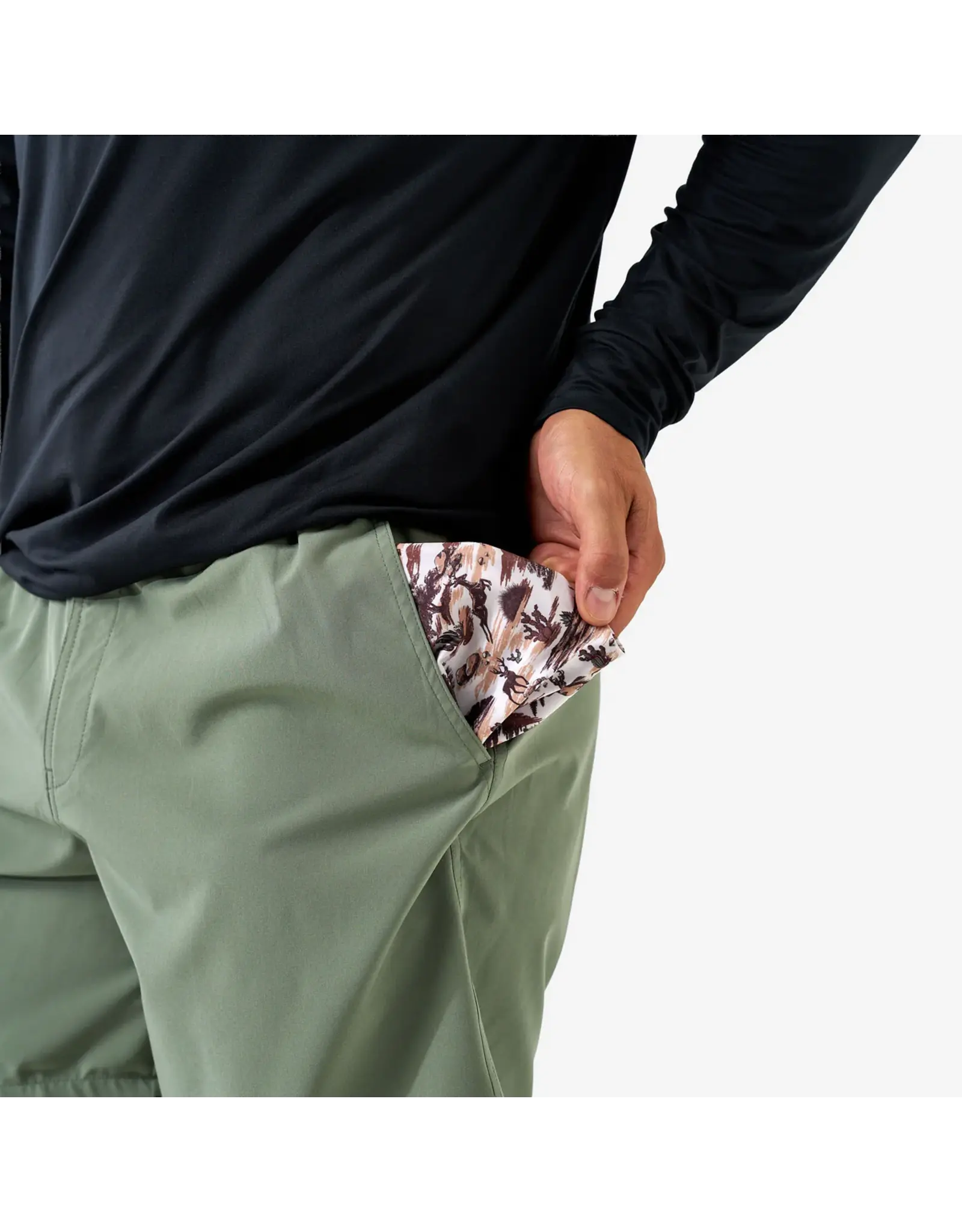 Burlebo Burlebo Everyday Short - Light Sage - Brush Country Pocket