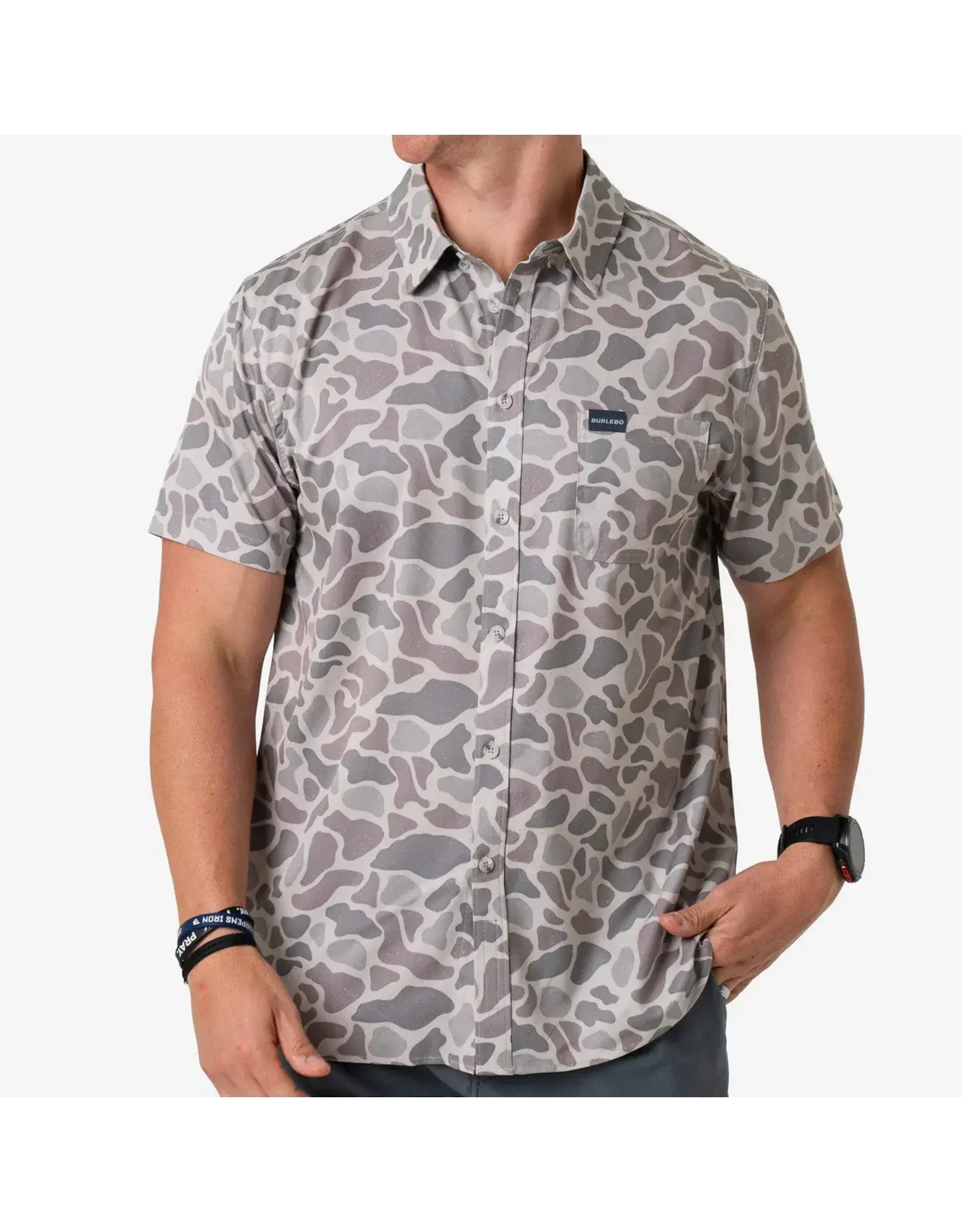 Burlebo Performance Button Up - Classic Deer Camo