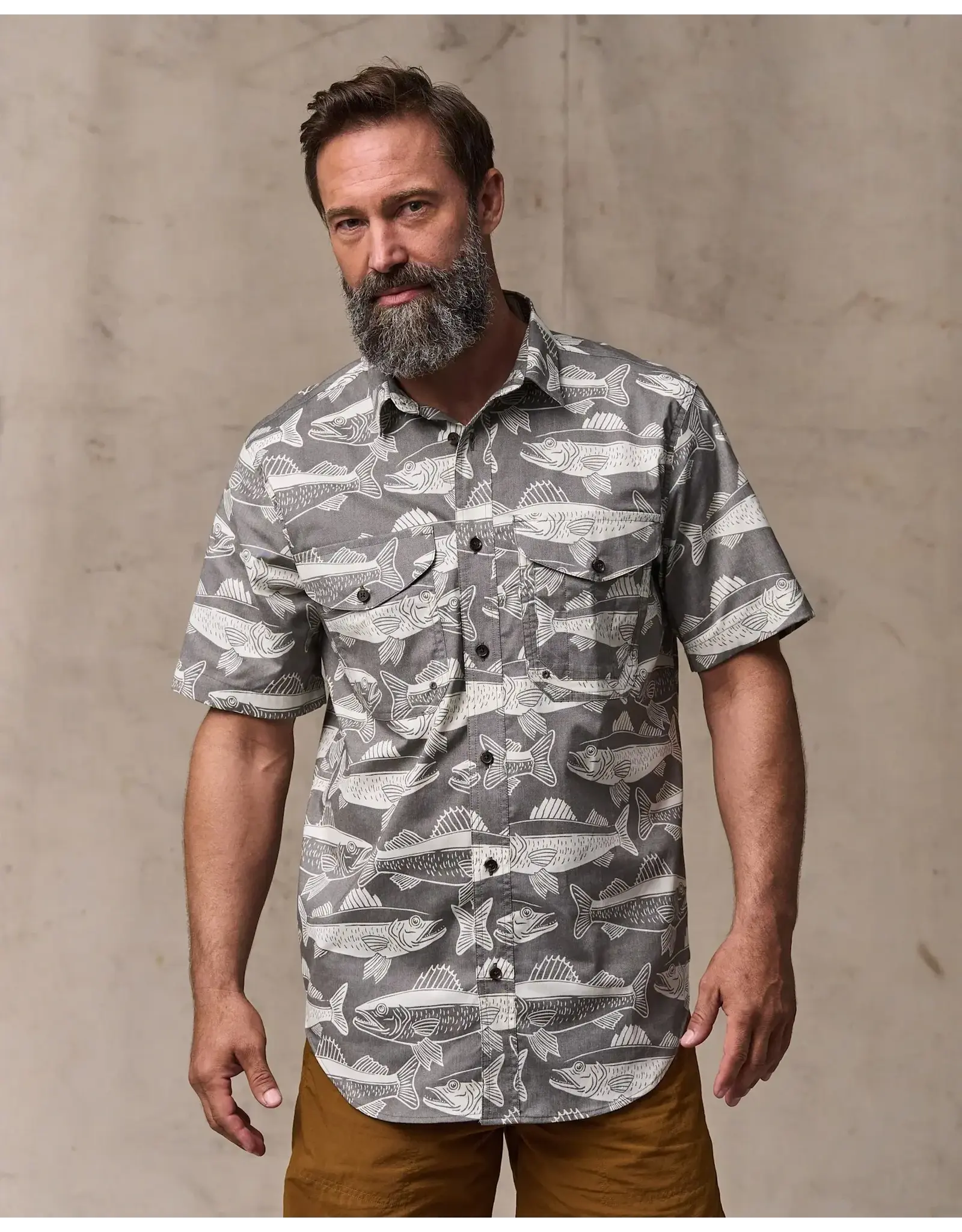 Filson Filson Twin Lakes Short Sleeve Sport Shirt Beluga Print