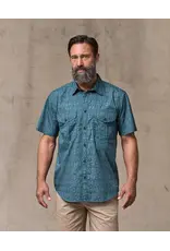 Filson FIlson Washed Short Sleeve Feather Cloth Shirt Blue Print