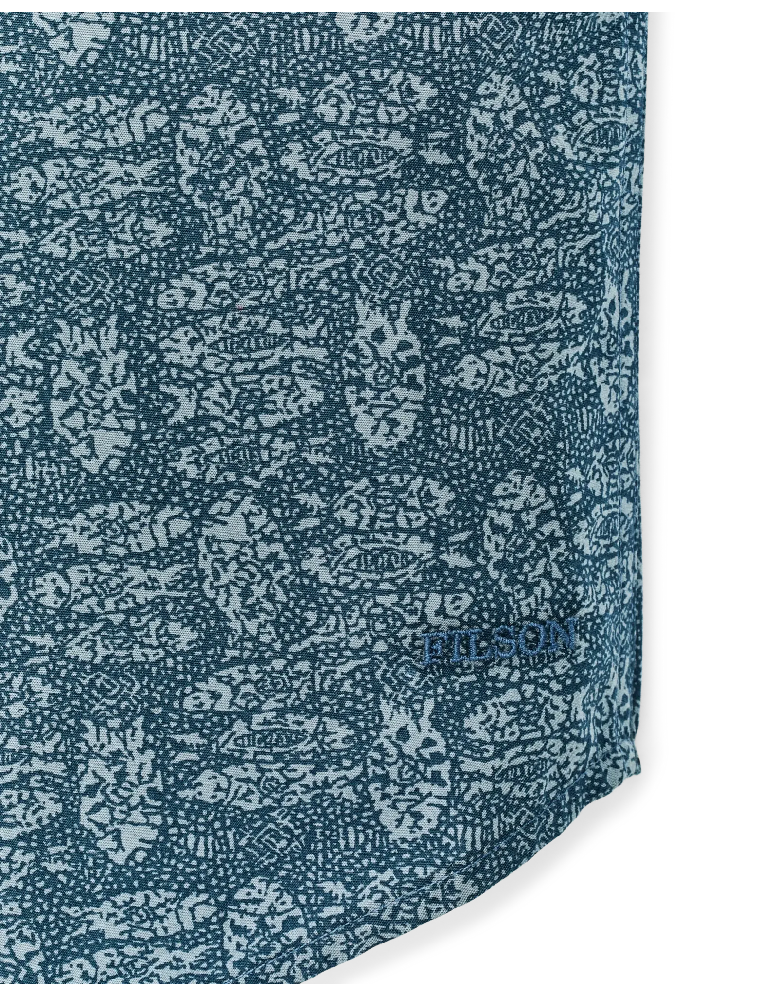 Filson FIlson Washed Short Sleeve Feather Cloth Shirt Blue Print