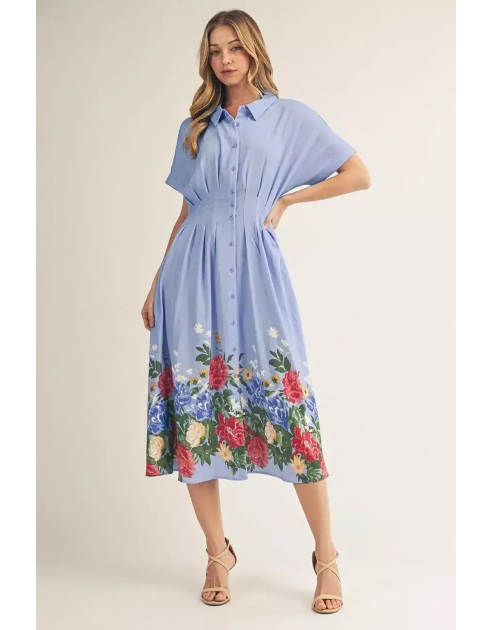 Trish Sky Blue Floral Dress