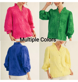 Anna Textured Floral Top