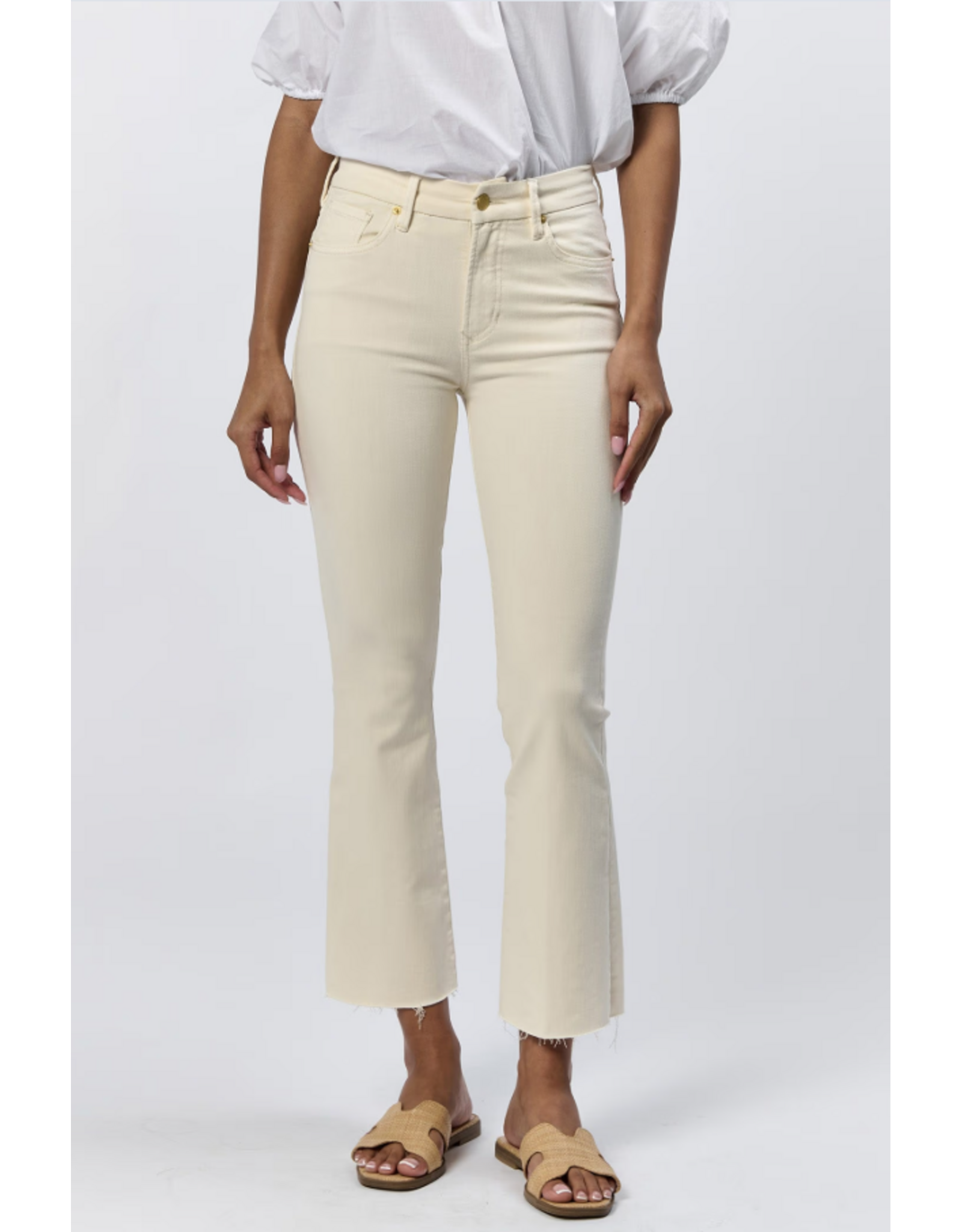 Dear John Denim Dear John Jeanne Mid Rise Cropped Flare Jeans Wheat