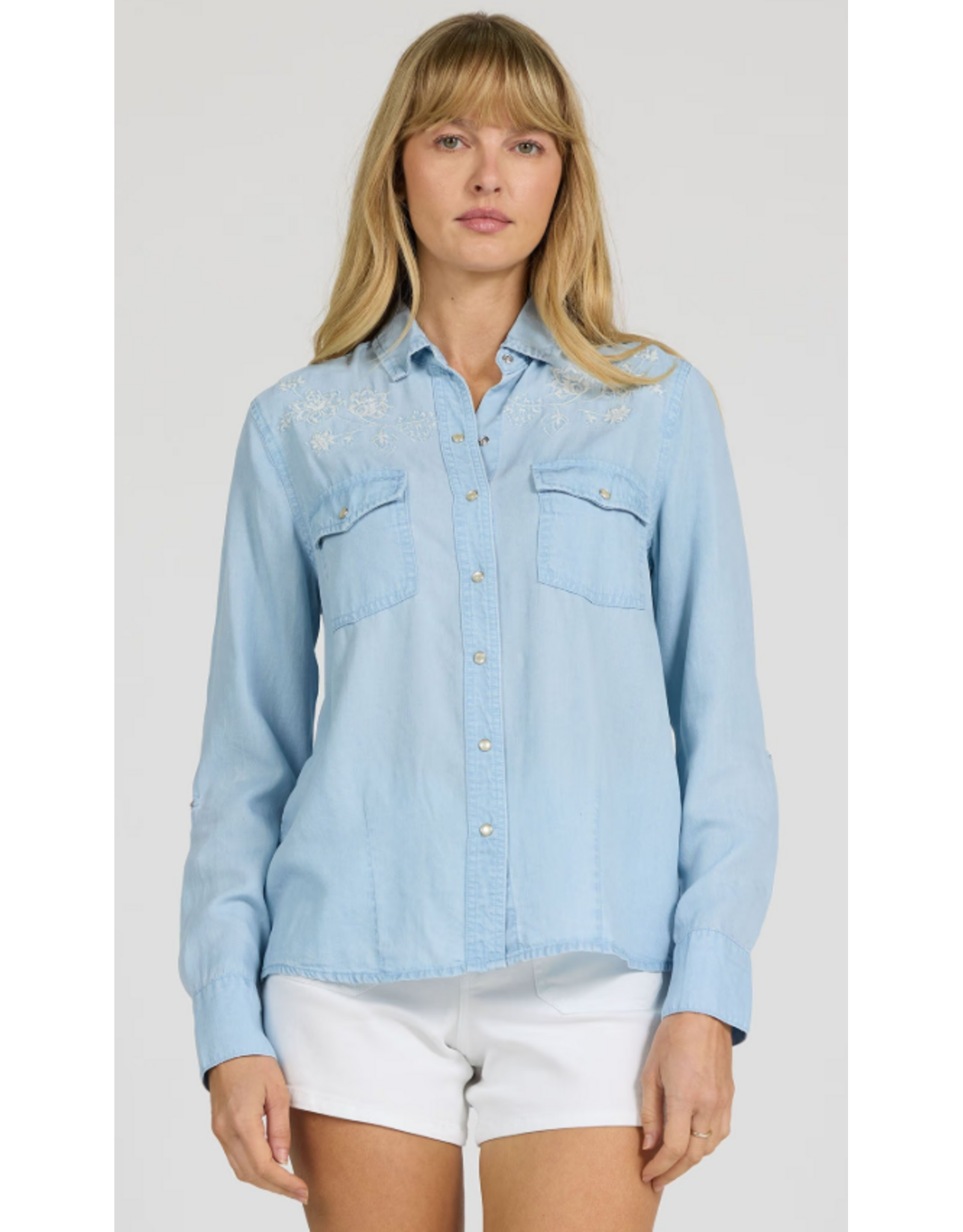 Dear John Denim Dear John Star Long Sleeve Shirt Carolina Blue
