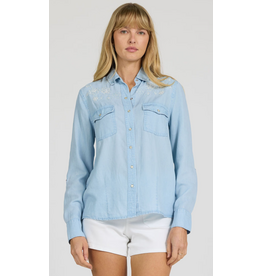 Dear John Denim Dear John Star Long Sleeve Shirt Carolina Blue