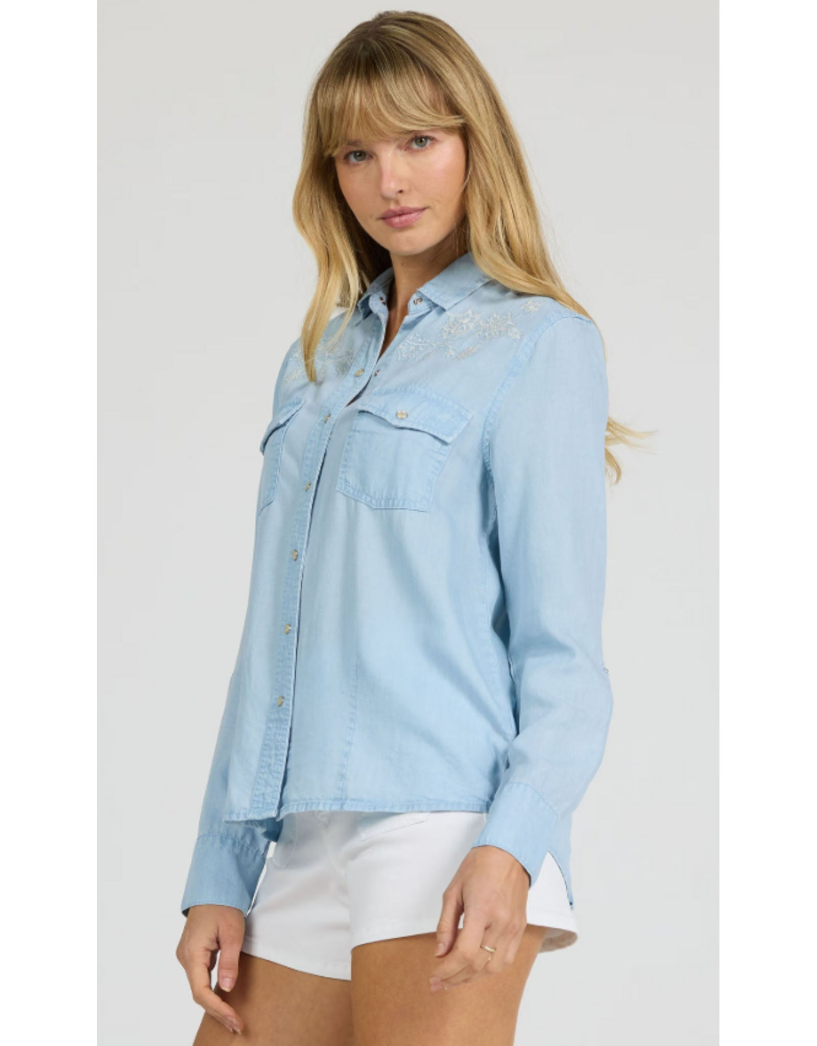 Dear John Denim Dear John Star Long Sleeve Shirt Carolina Blue