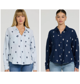 Dear John Denim Dear John Adriana Long Sleeve Embroidery Top
