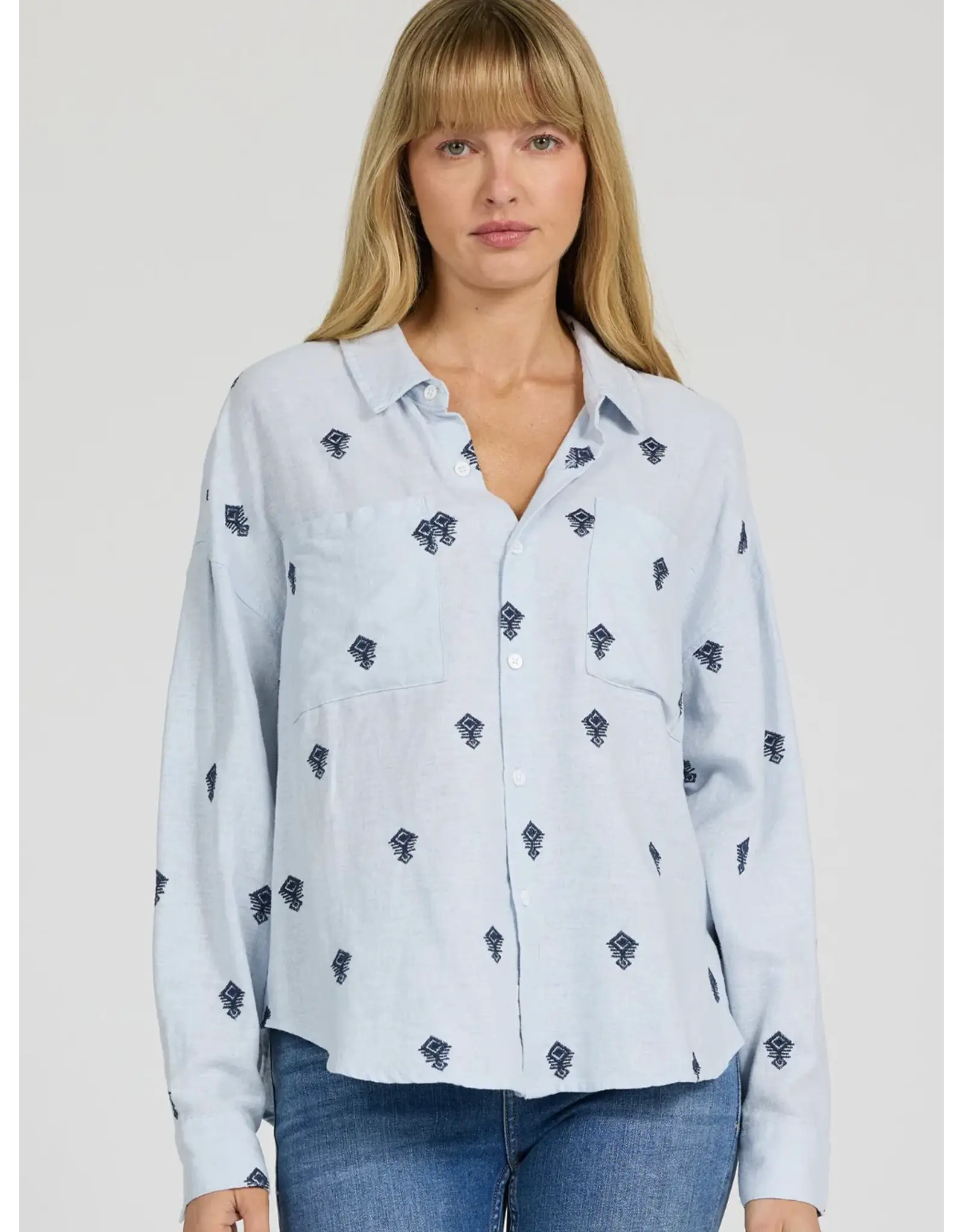 Dear John Denim Dear John Adriana Long Sleeve Embroidery Top