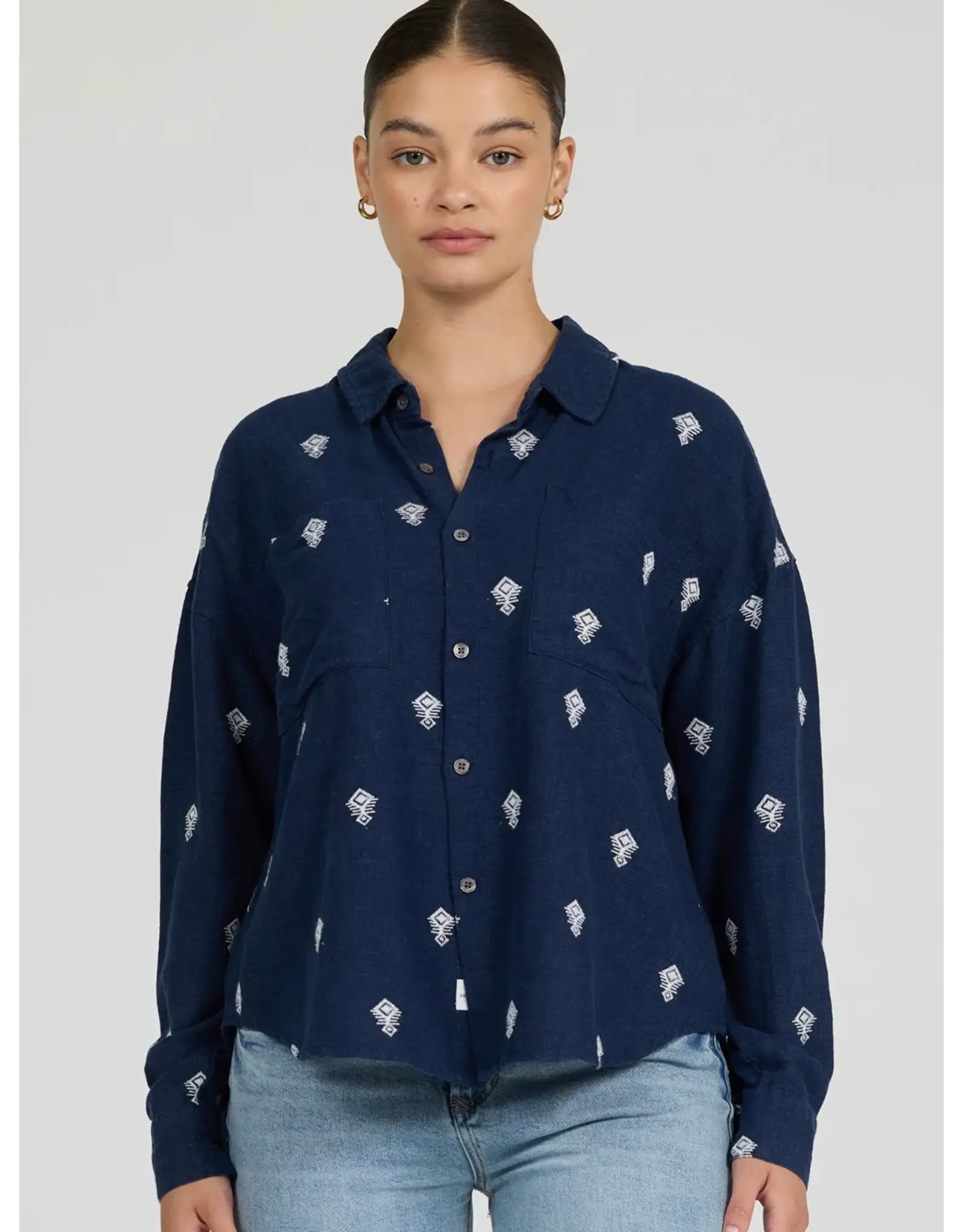 Dear John Denim Dear John Adriana Long Sleeve Embroidery Top