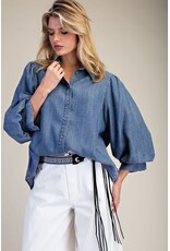 Skylar Tencel 3/4 Sleeve Denim Top