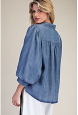Skylar Tencel 3/4 Sleeve Denim Top
