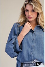 Skylar Tencel 3/4 Sleeve Denim Top