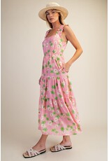 Serenity Pink Floral Midi Dress