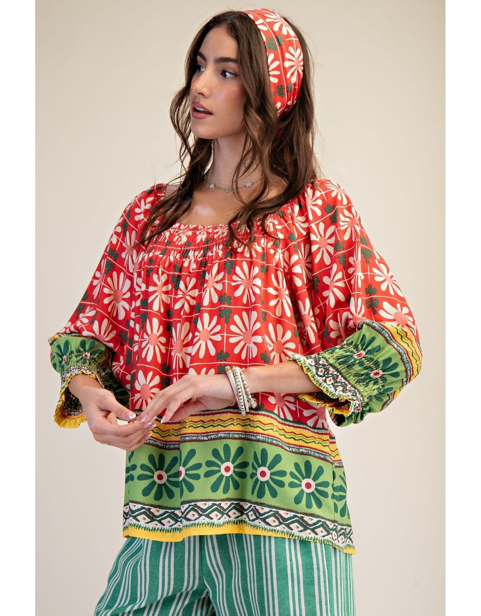 Shiloh Floral Swing Top