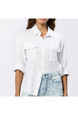 Dear John Denim Dear John Adrianna Frayed Hem Shirt White