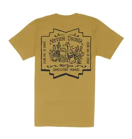 Sendero Shootin Hand Salud T Shirt Goldenrod