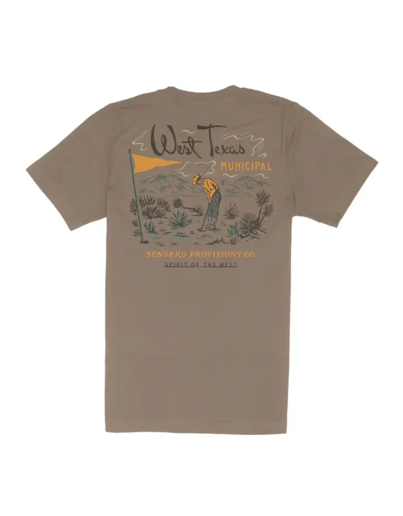 Sendero West Texas Municipal T Shirt Light Brown