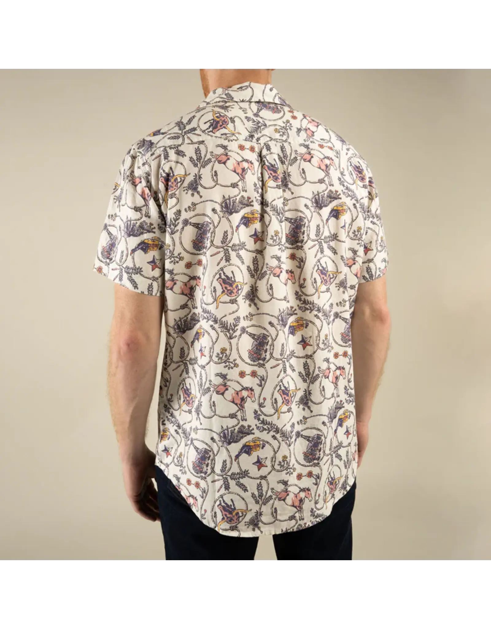 Sendero City Slicker Button Up Short Sleeve High Lonesome Ivory/Navy