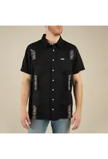 Sendero Caballero Guayabera Short Sleeve Shirt Black
