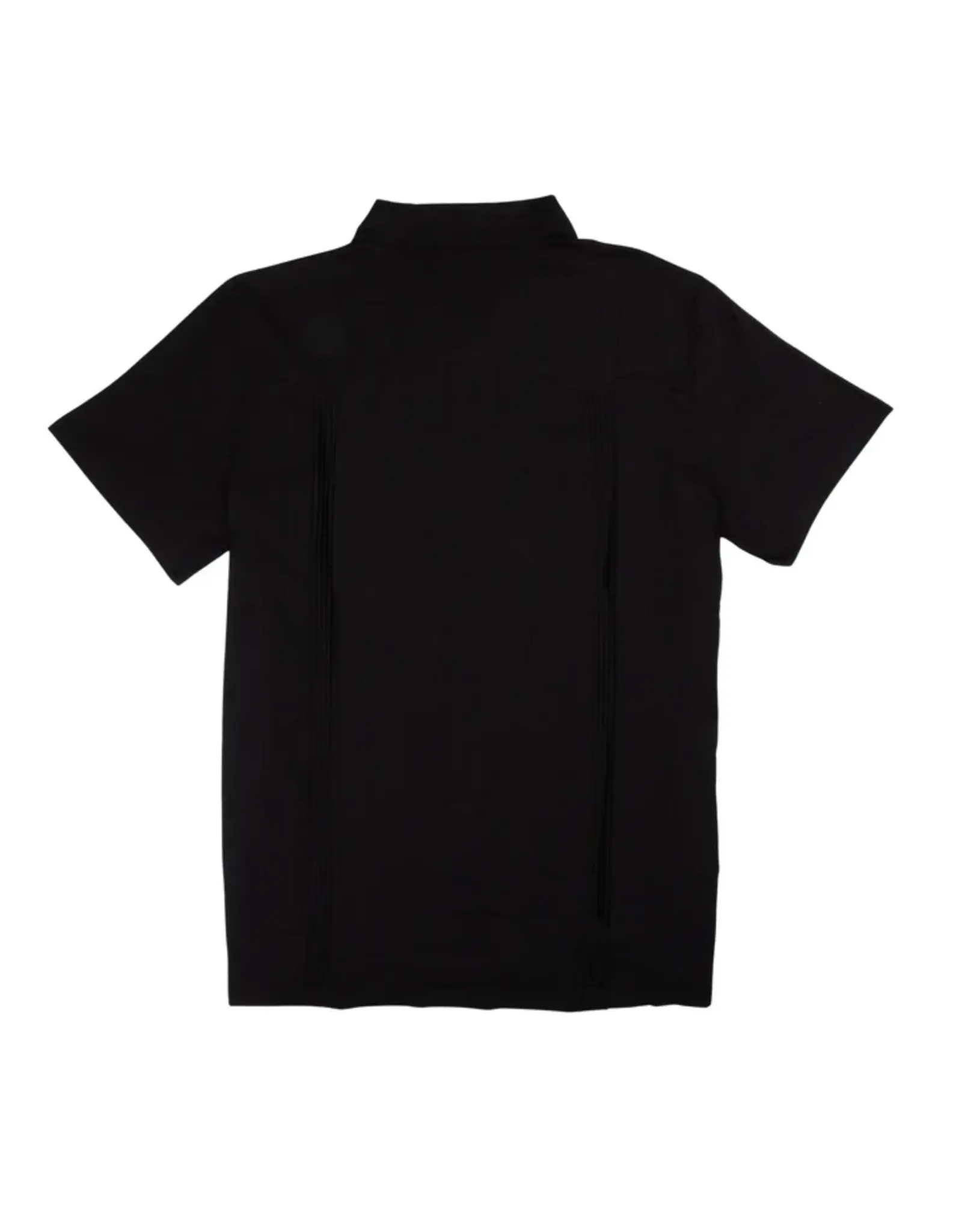 Sendero Caballero Guayabera Short Sleeve Shirt Black