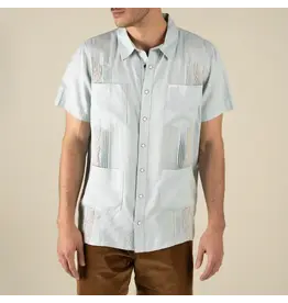 Sendero Caballero Guayabera Short Sleeve Shirt Faded Blue