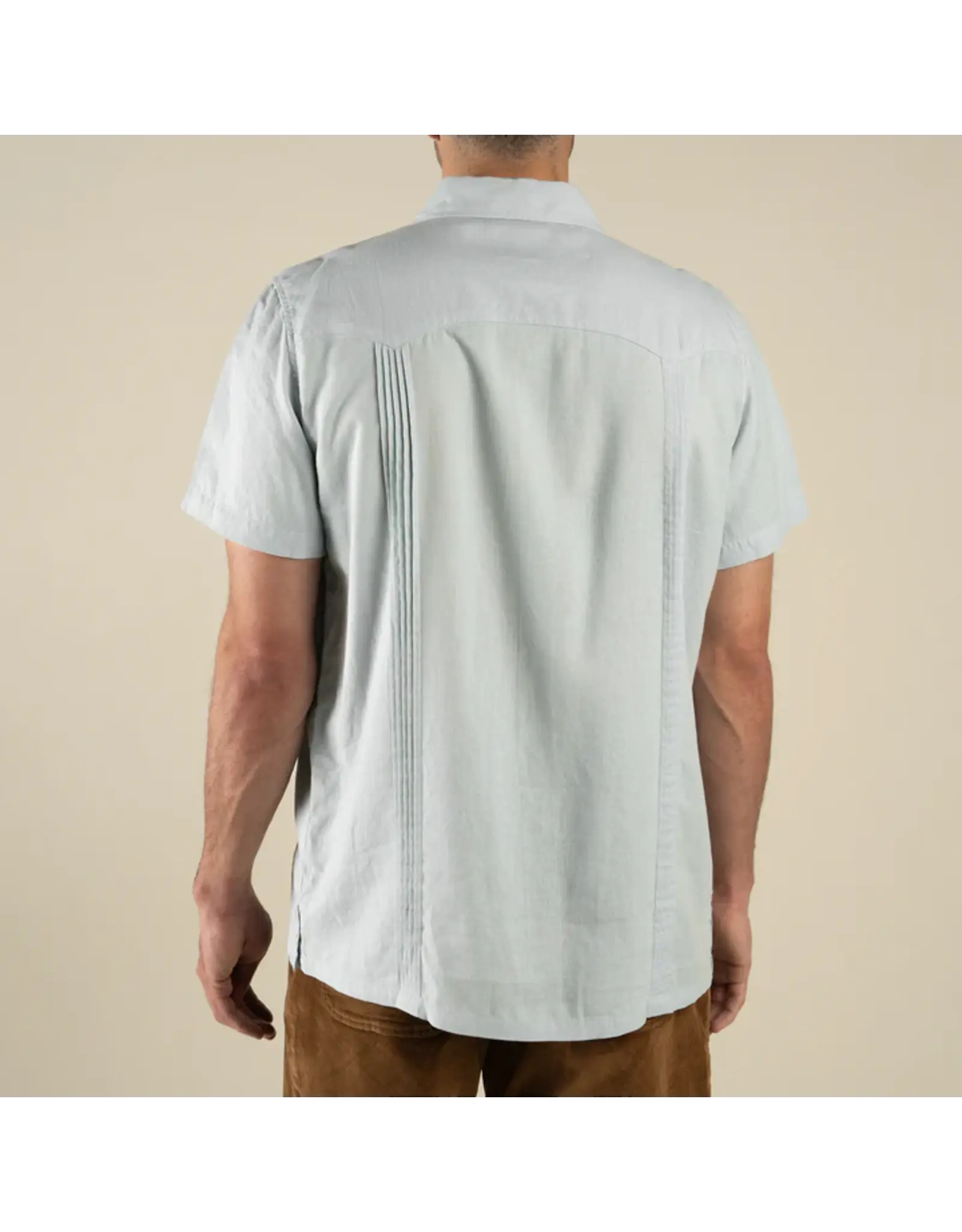 Sendero Caballero Guayabera Short Sleeve Shirt Faded Blue