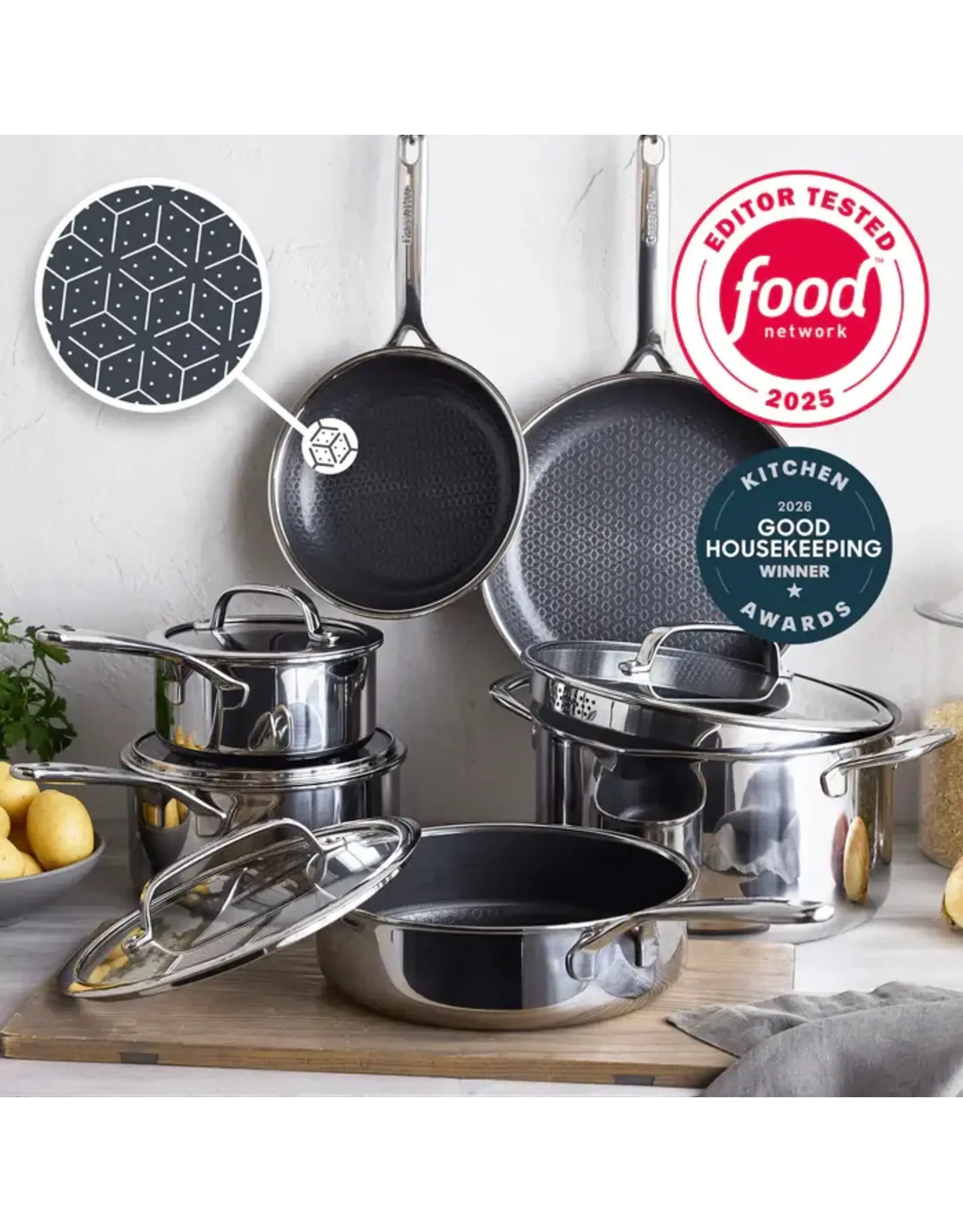 Green Pan Spectra Thermobond Hybrid Ceramic Nonstick 10-Piece Cookware Set