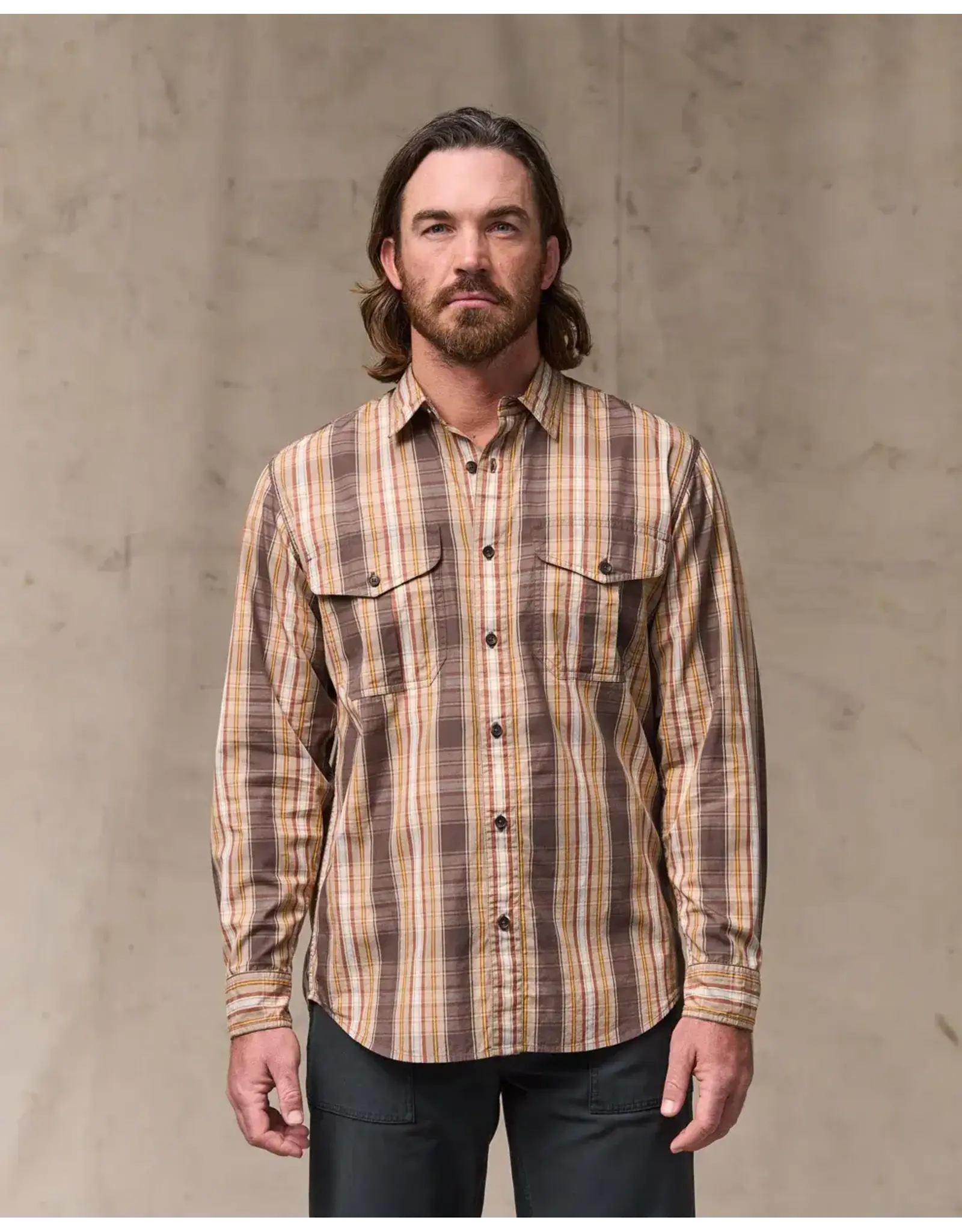 Filson FIlson Washed Feather Cloth Shirt Brown Multi Color Plaid