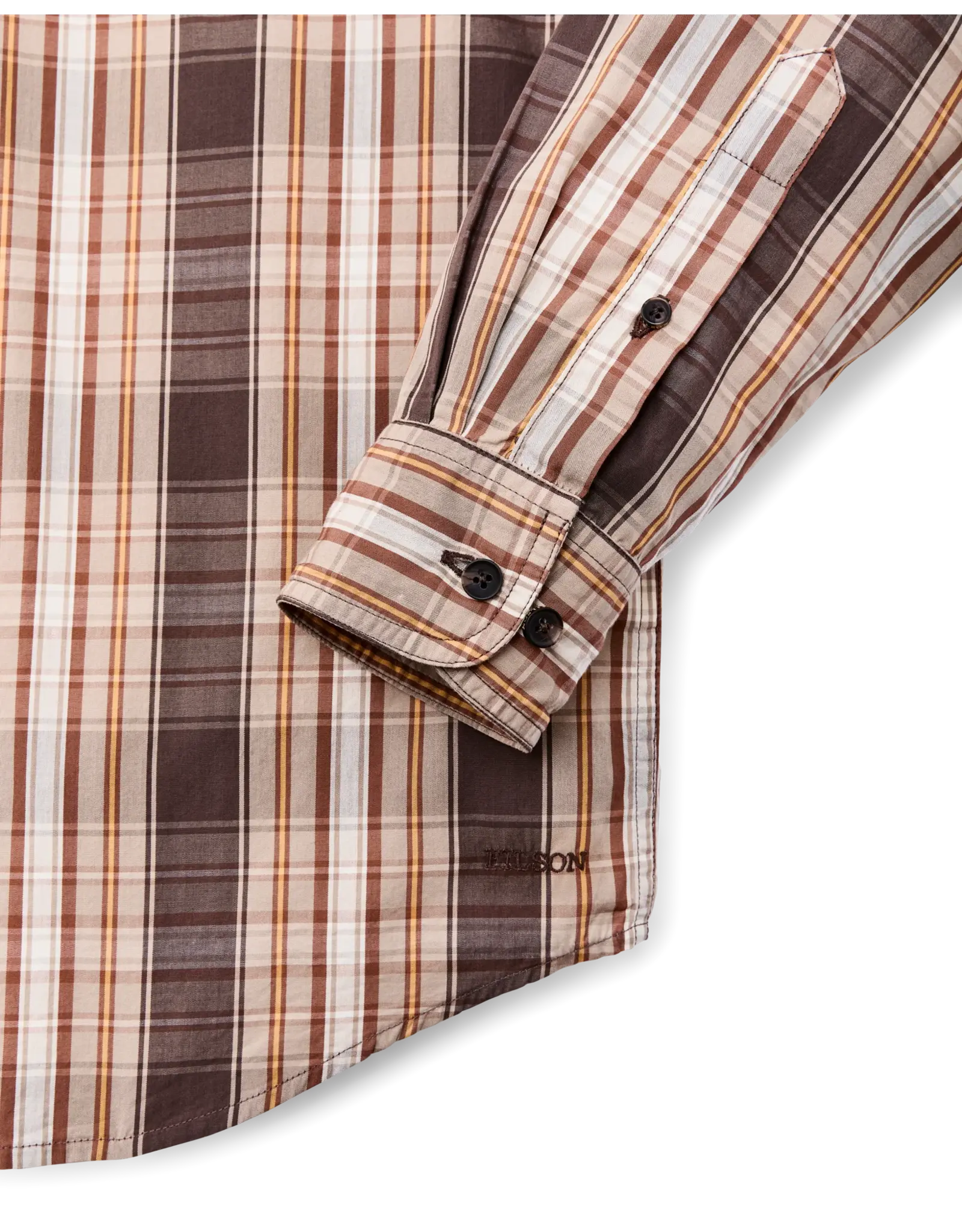 Filson FIlson Washed Feather Cloth Shirt Brown Multi Color Plaid
