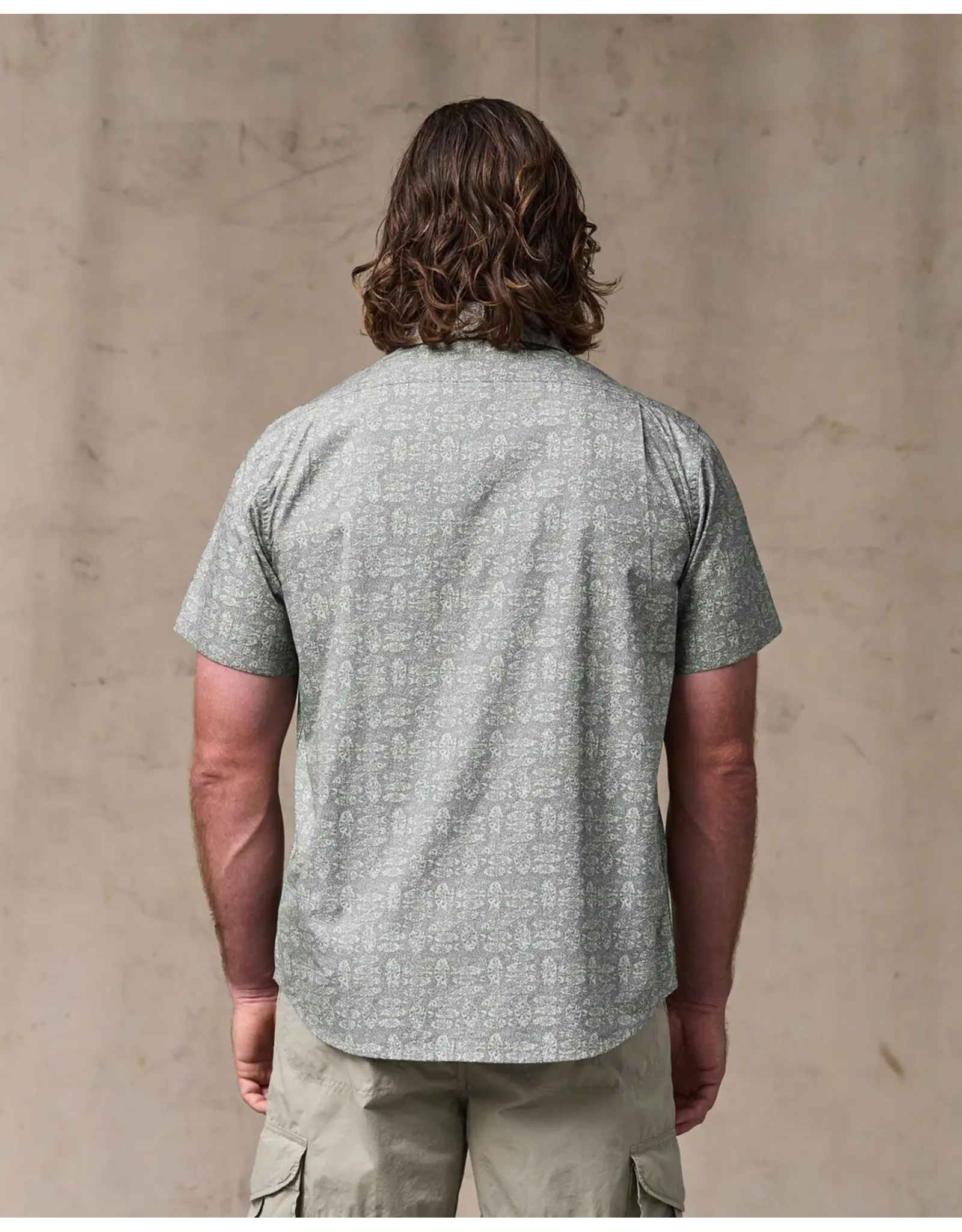 Filson Filson Washed Short Sleeve Feather Cloth Shirt Khaki Print