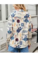 Razoo Western Cowboy Rodeo Street Blue Shirt