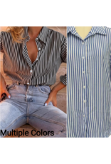 Catherine Classic Stripe Button Up Shirt