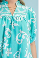 Allison Aqua Swing Dress