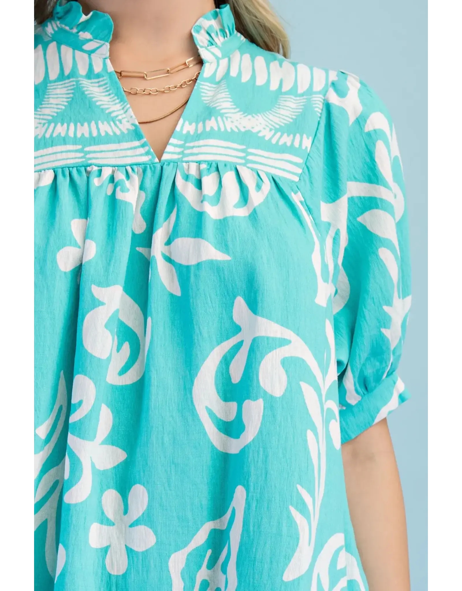 Allison Aqua Swing Dress