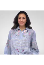 Kyla Seo Casey Blouse Blue Fog