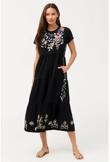 Johnny Was Johnny Was Arva Cap Sleeve Knit Eyelet Maxi Dress