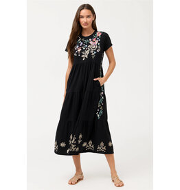 Johnny Was Johnny Was Arva Cap Sleeve Knit Eyelet Maxi Dress