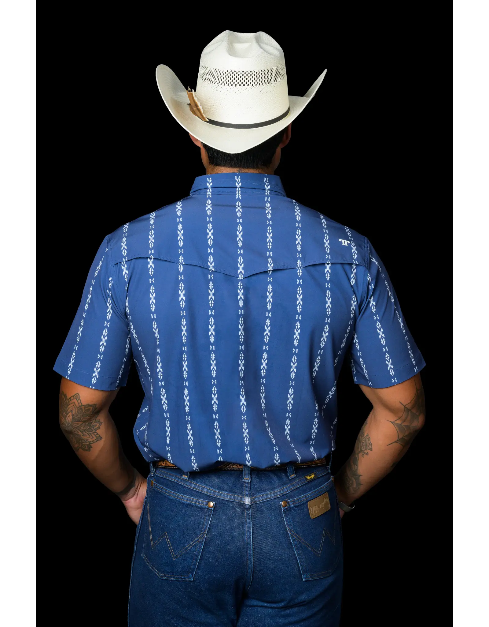 Ferrell The Maverick in Blue Short Sleeve Snap