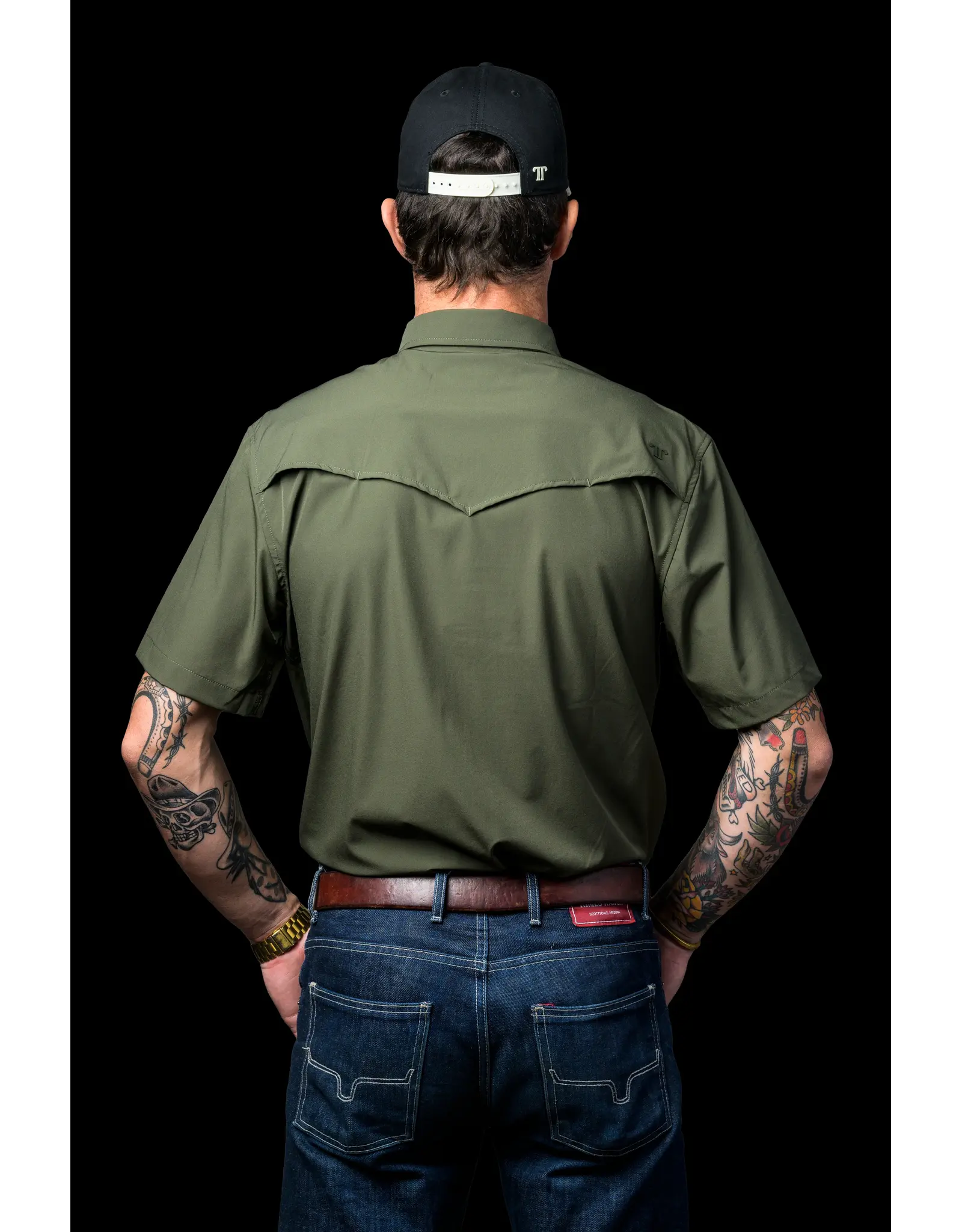 Ferrell CORE Olive Green Short Sleeve Snap Shirt