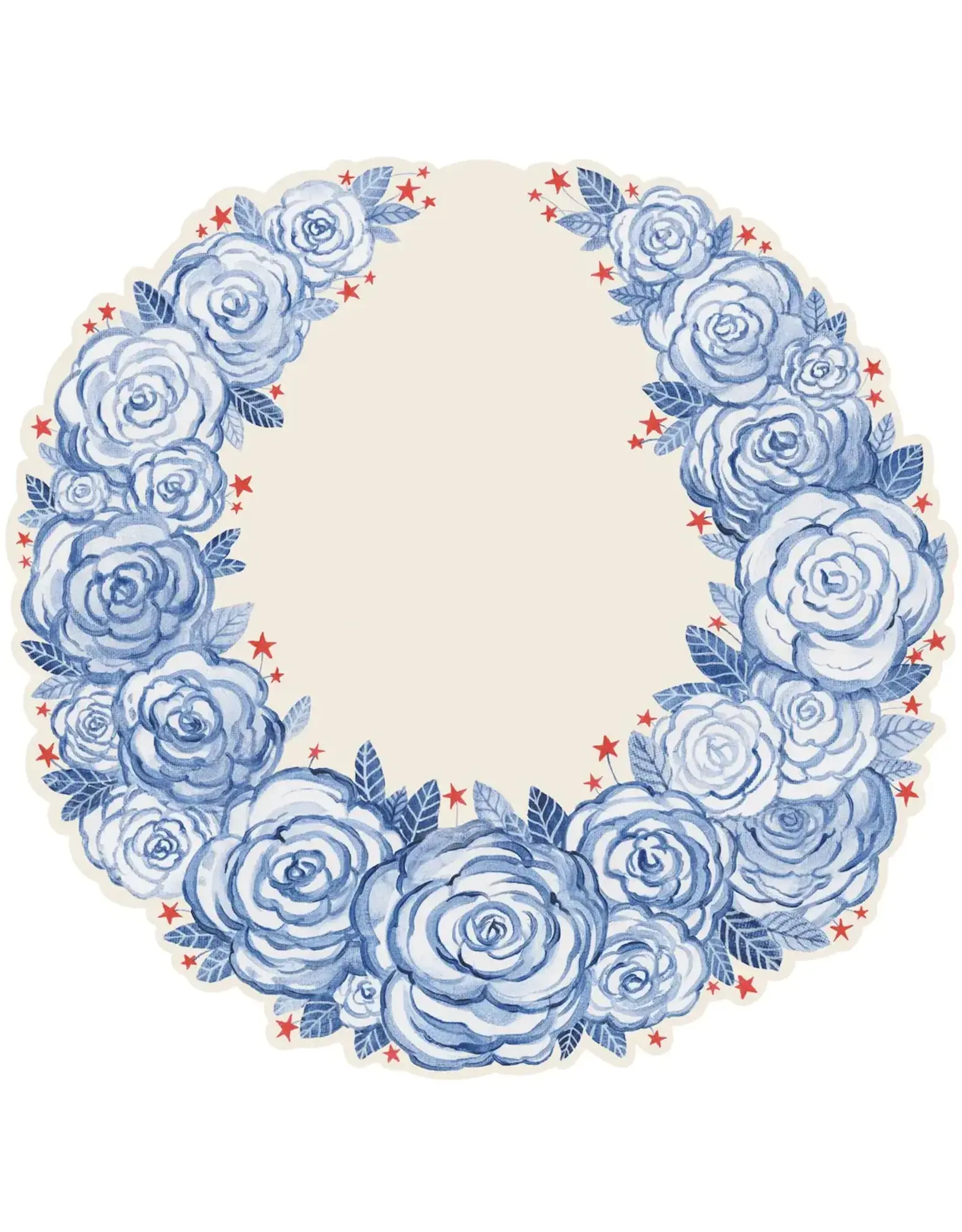 Hester & Cook Die-cut American Floral Wreath Placemat