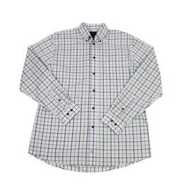 Mens Long Sleeve Grid Check Navy/Green Shirt