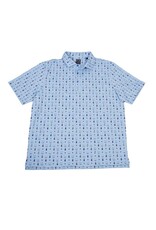 Mens Who's Bag Print Polo Blue