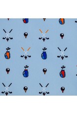 Mens Who's Bag Print Polo Blue