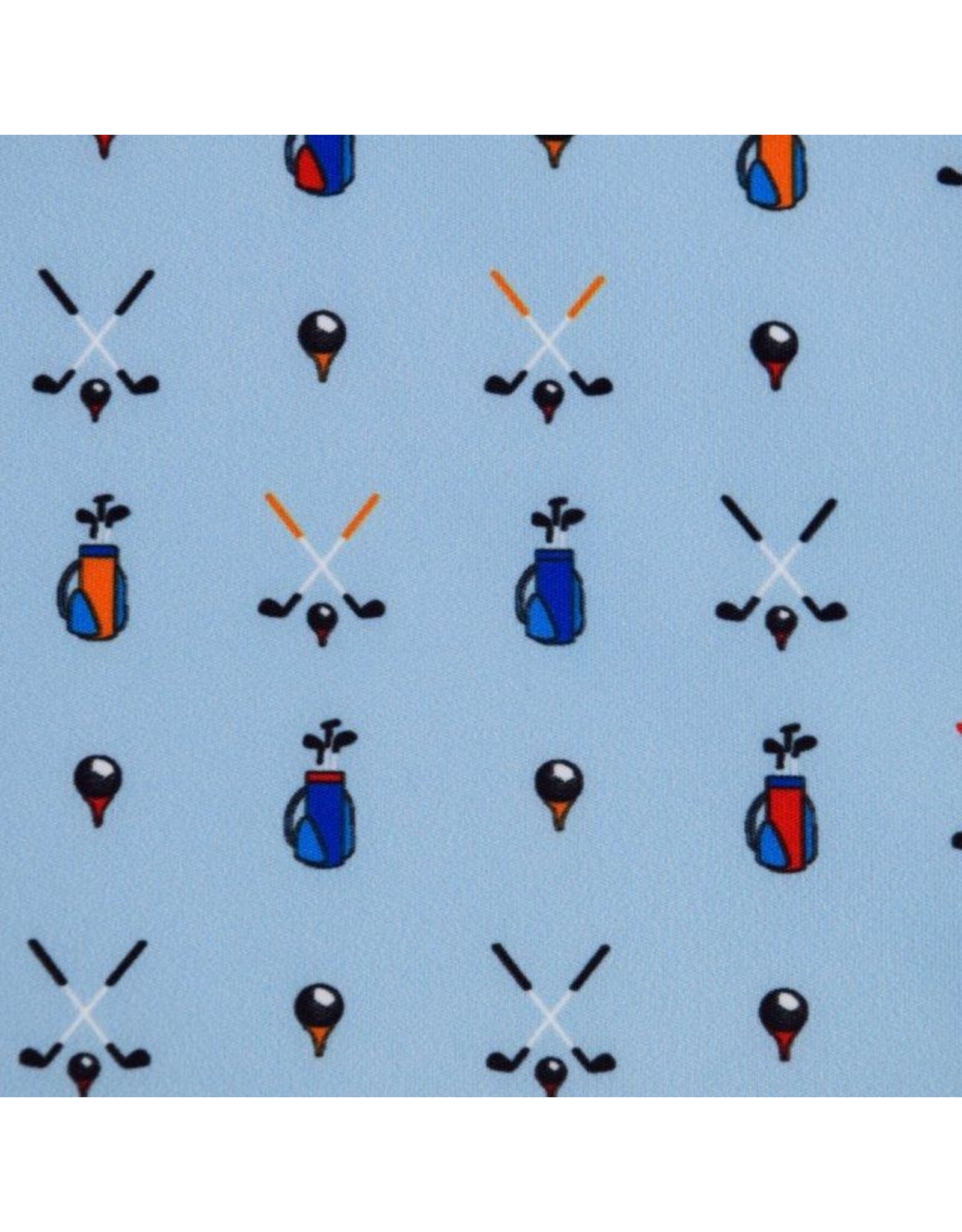 Mens Who's Bag Print Polo Blue